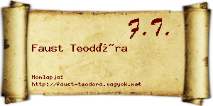 Faust Teodóra névjegykártya